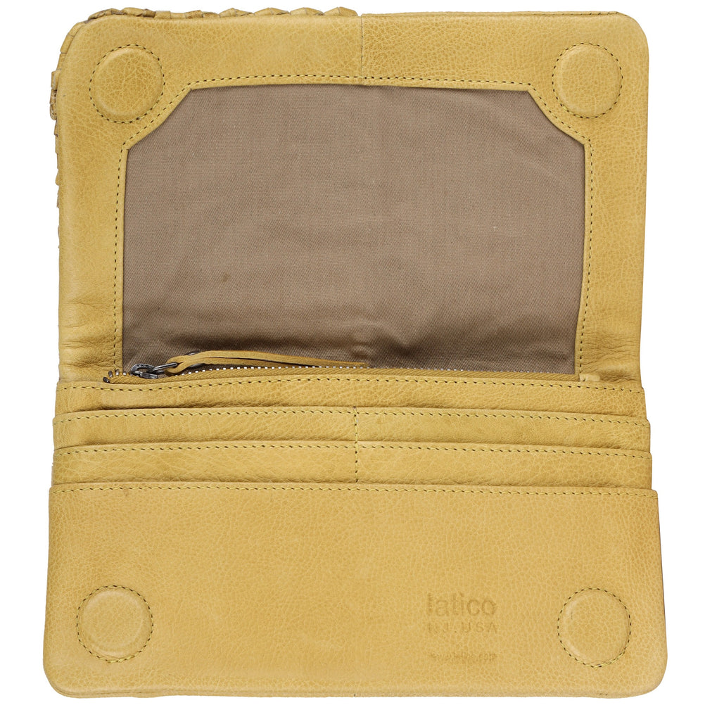 Whitney Leather Wallet in Grass