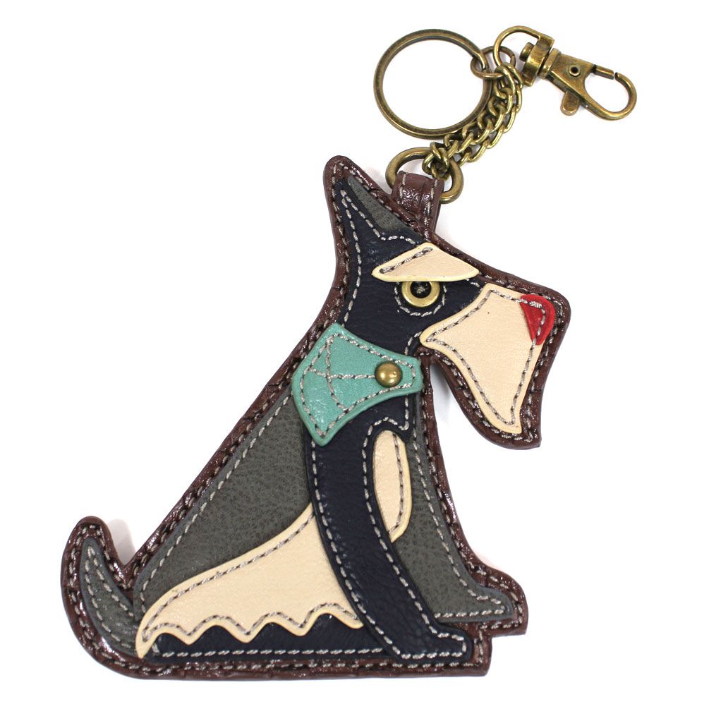 Schnauzer Coin Purse and Key Chain by Chala