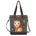Lion Work Tote in Blue Stripe