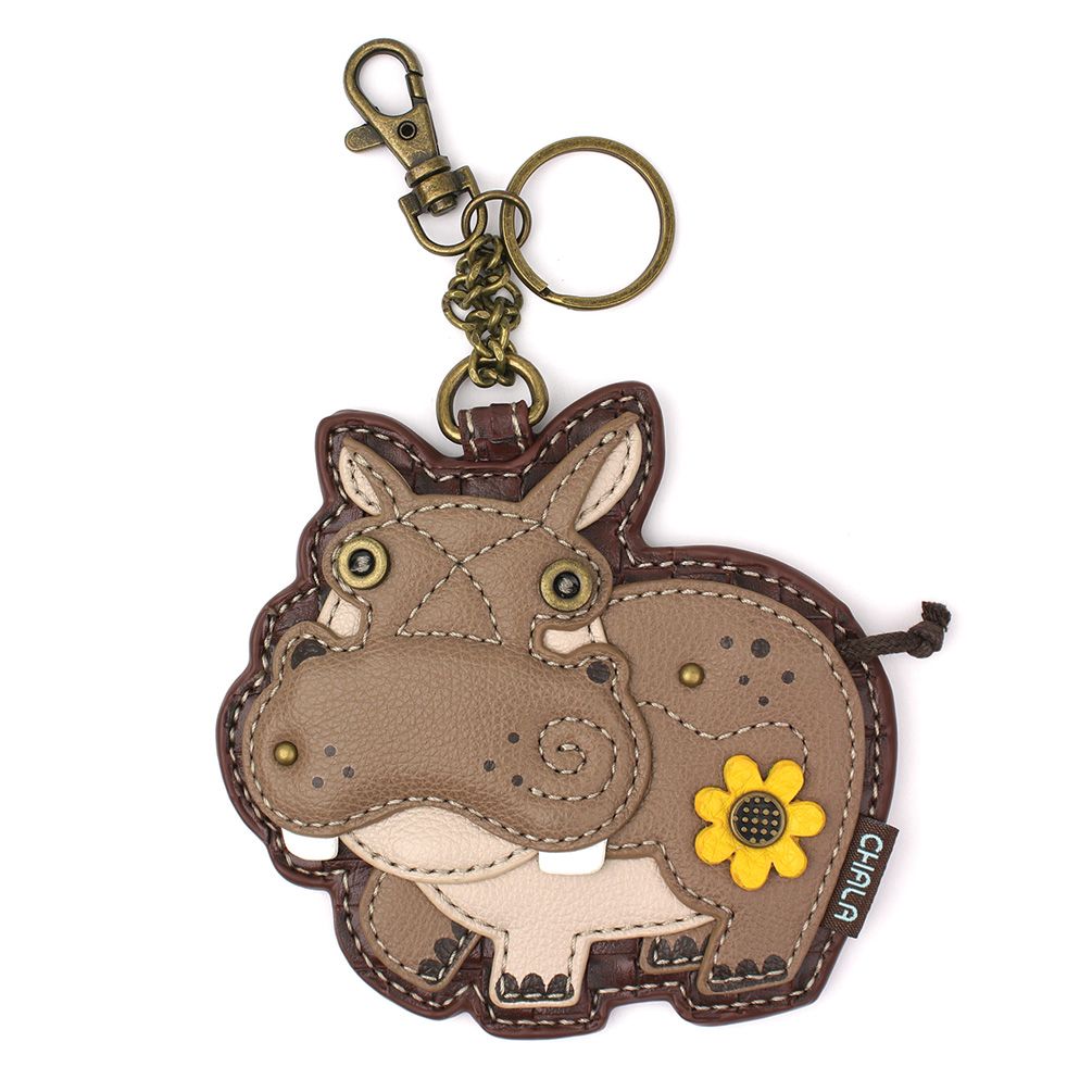 Hippo Coin Purse and Key Chain by Chala