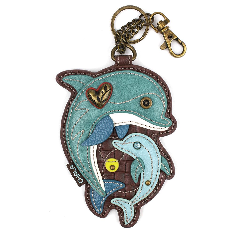 Dolphin Coin Purse and Key Chain by Chala