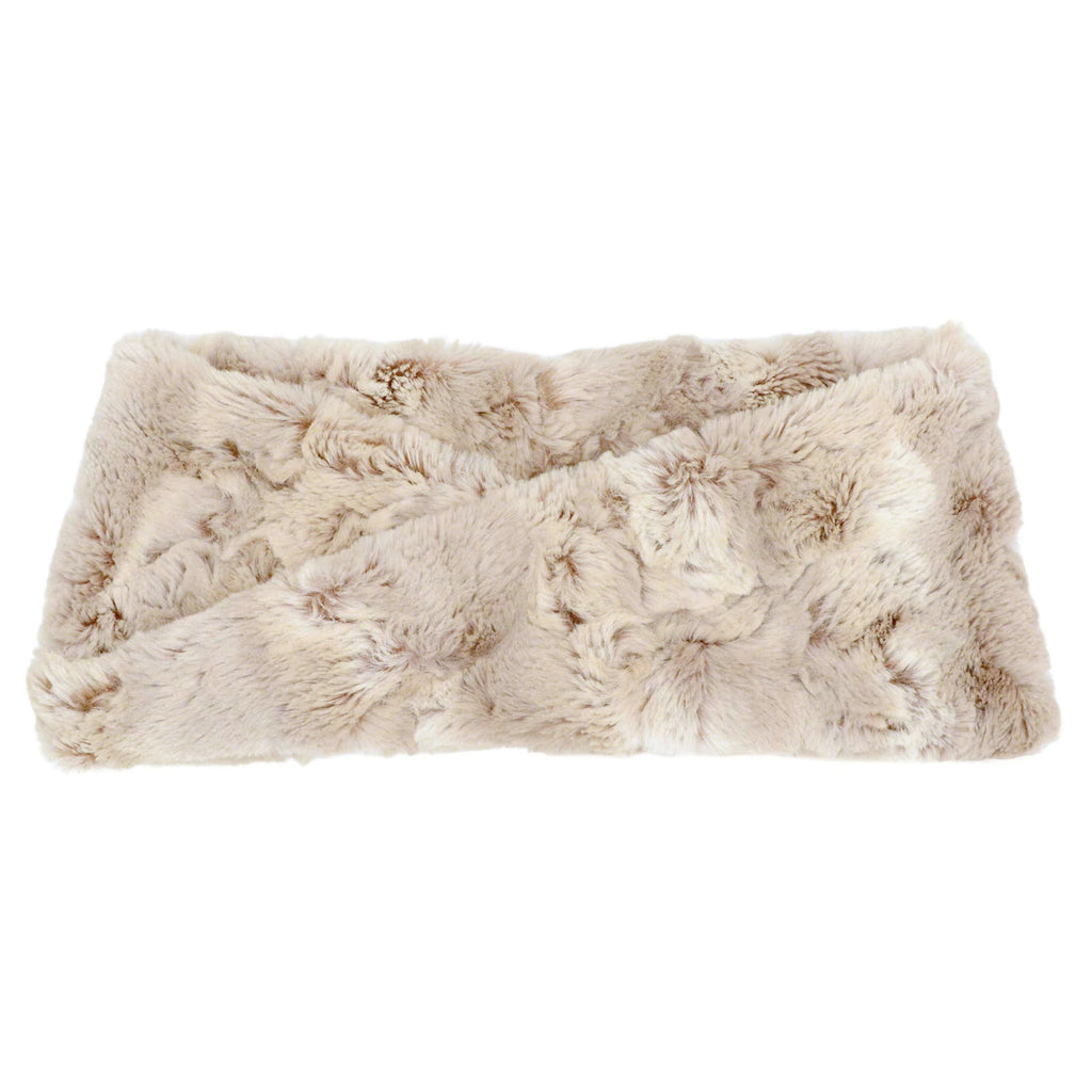 Cafe Au Lait Luxury Faux Fur Headband