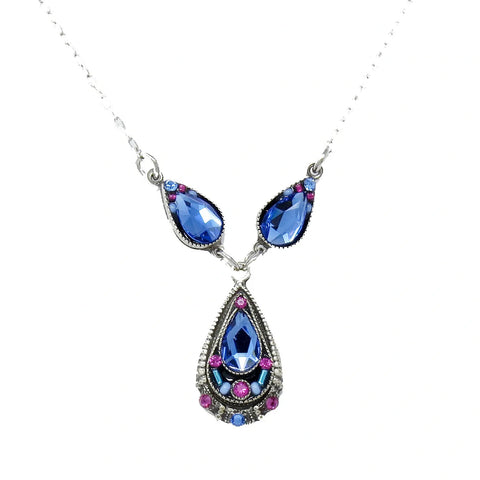 Sapphire Drop Pendant Necklace by Firefly Jewelry