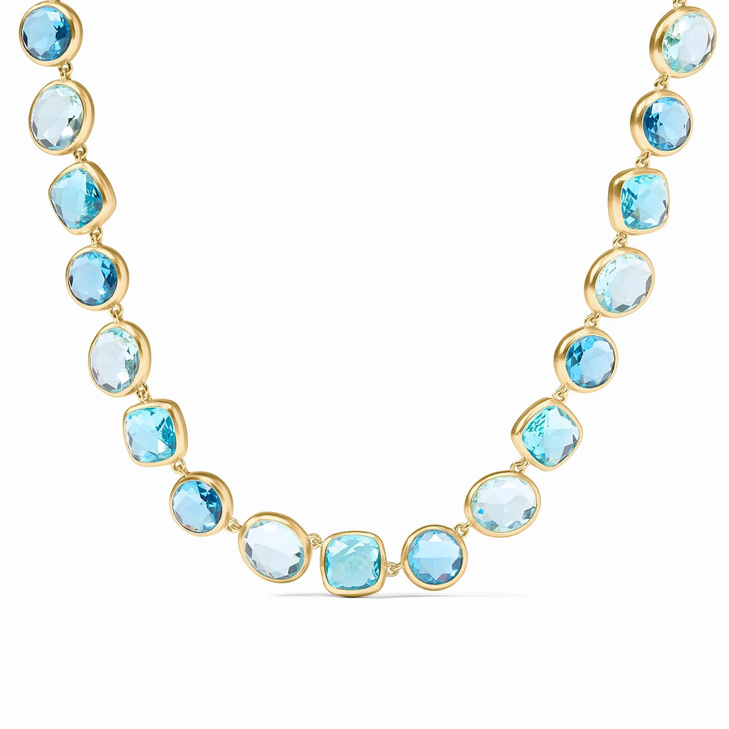 Kaleidoscope Tennis Necklace in Bahamian Blue by Julie Vos