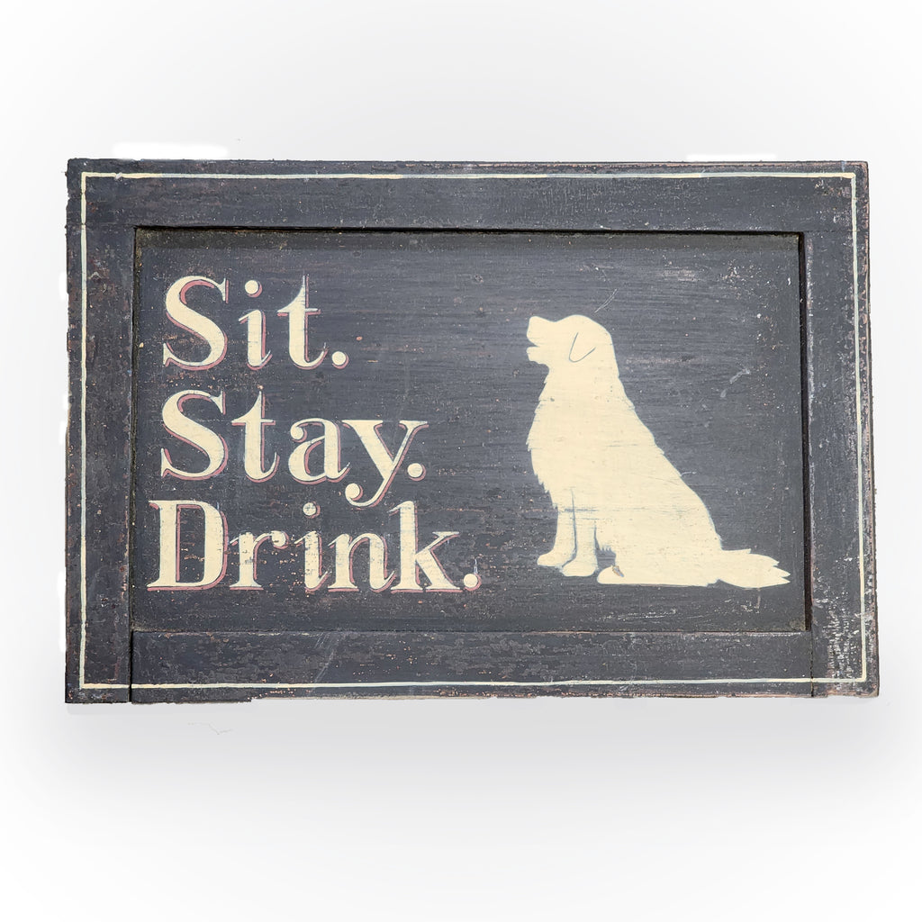 Sit Stay Drink (Golden) (A) Americana Art