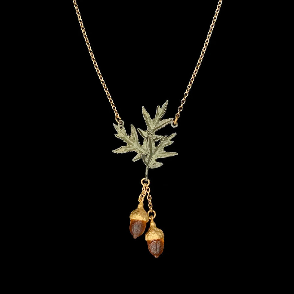 Pin Oak 16 Inch Adjustable Double Drop Pendant Necklace by Michael Michaud