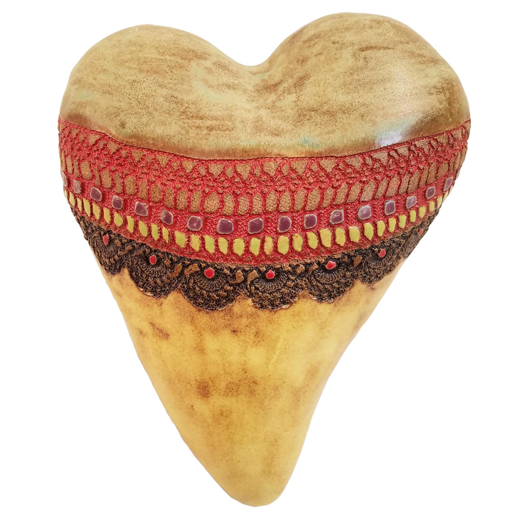 Little Cori Ceramic Wall Art by Laurie Pollpeter