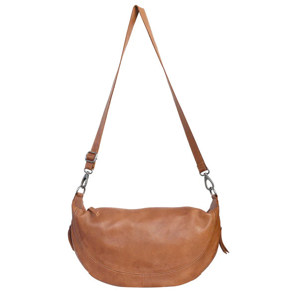 Callie Leather Sling and Crossbody in Cognac