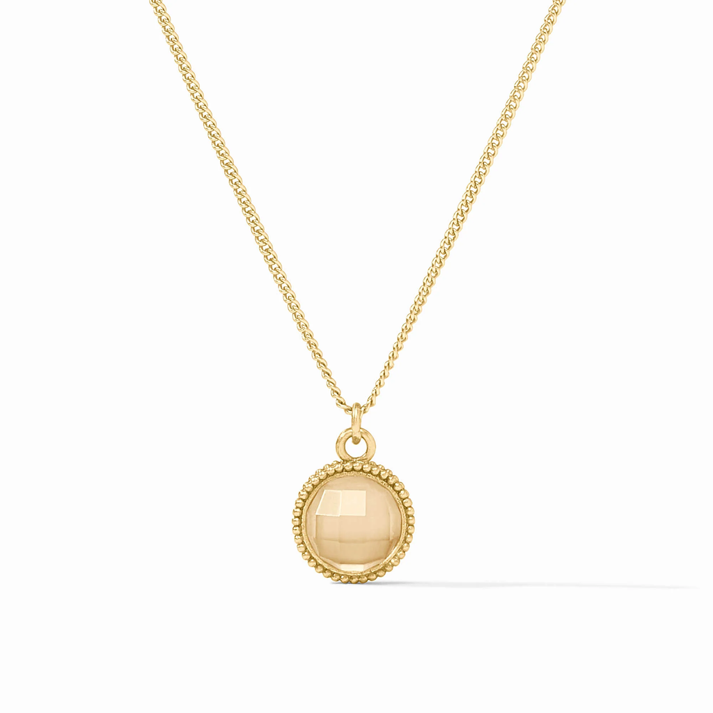 Fleur-de-Lis Solitaire Necklace in Iridescent Champagne by Julie Vos