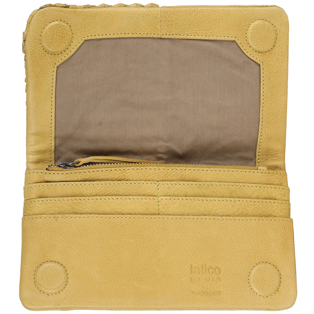 Whitney Leather Wallet in Denim