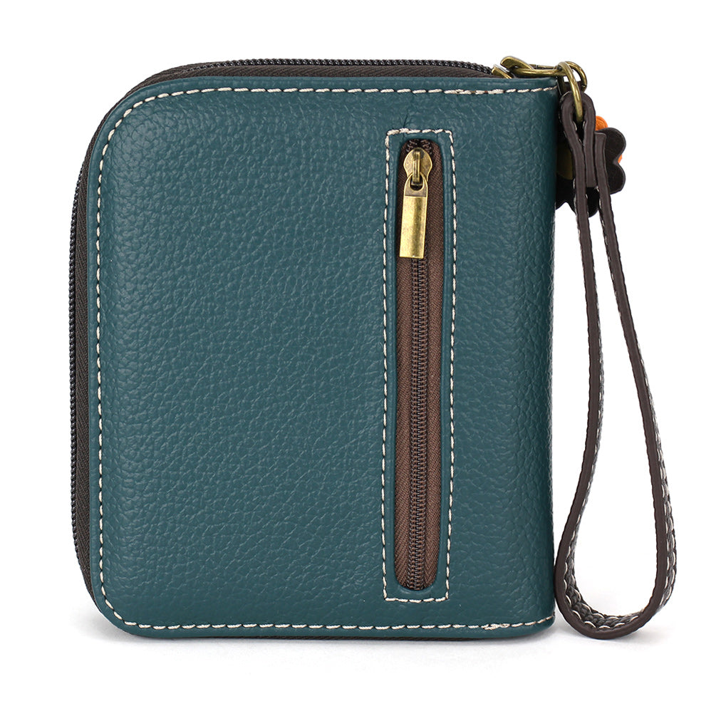 Blue Butterfly Zip-Around Wallet in Blue Stripe by Chala