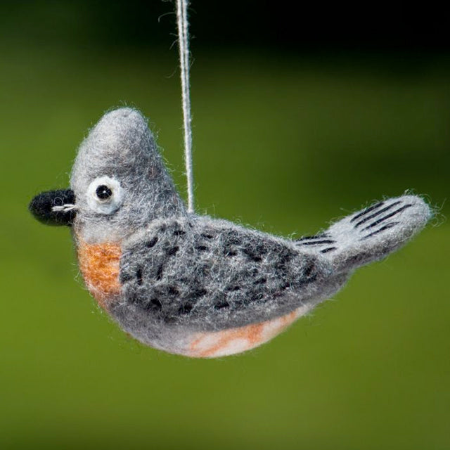 Tufted Titmouse Wool Ornament