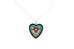 Multicolor Heart within a Heart Pendant Necklace by Firefly Jewelry