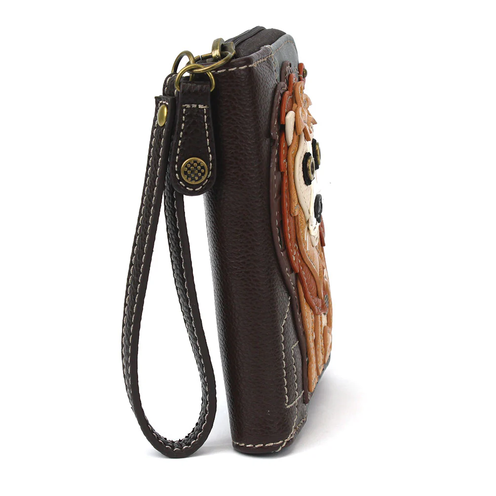 Lion Zip-Around Wallet in Indigo