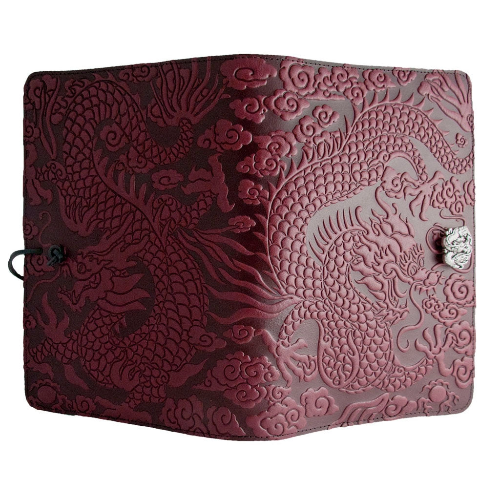 Small Leather Journal - Cloud Dragon in Wine