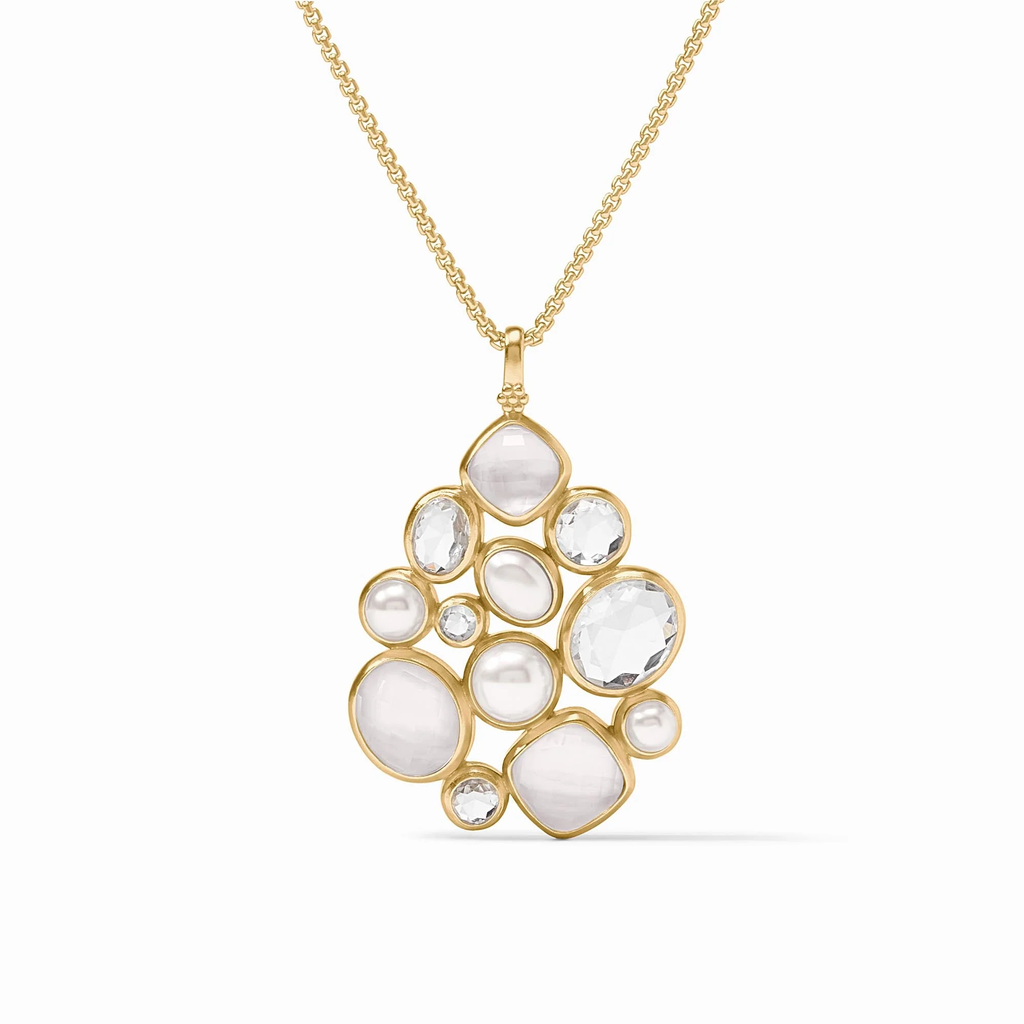 Kaleidoscope Statement Pendant in Iridescent Clear Crystal by Julie Vos