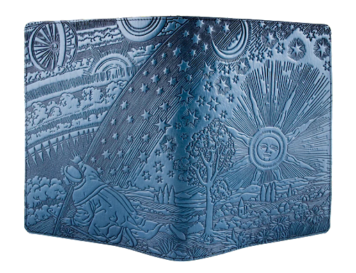 Leather Composition Notebook - Roof Of Heaven in Sky Blue