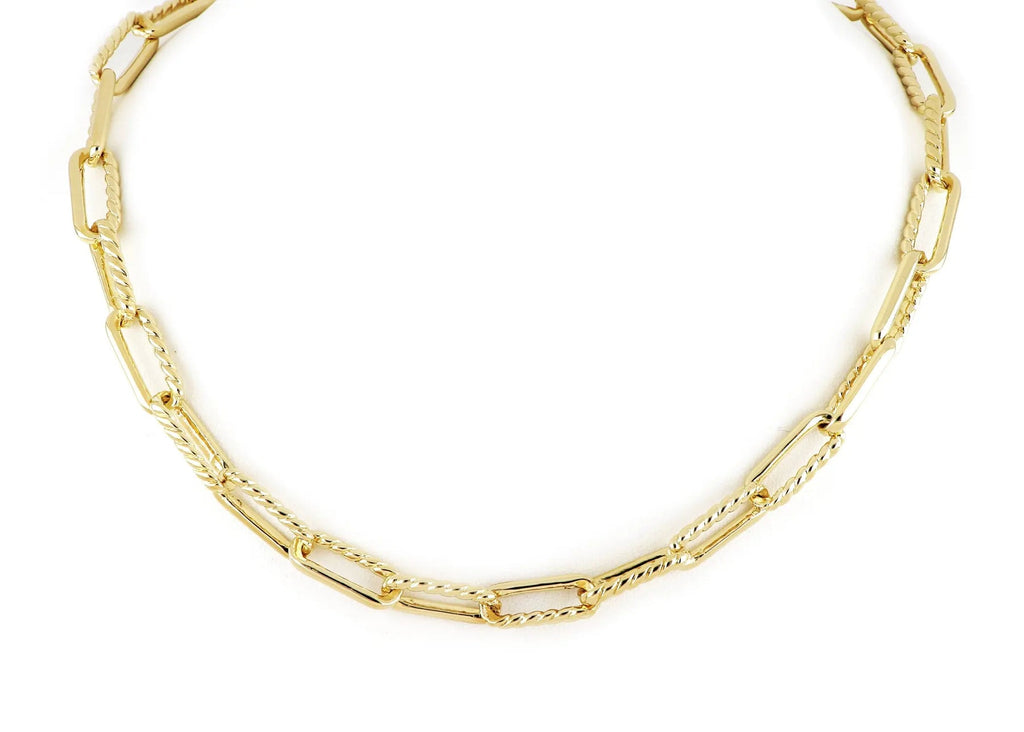 Diamante - JM Large Link Gold Necklace by John Medeiros