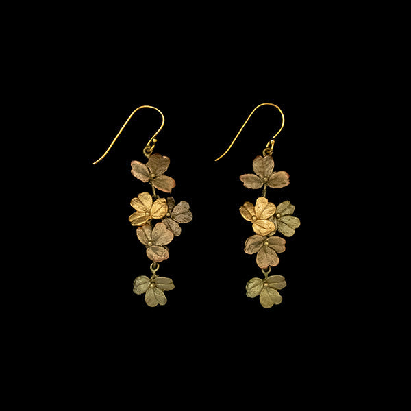 Wood Sorrel Wire Earrings by Michael Michaud