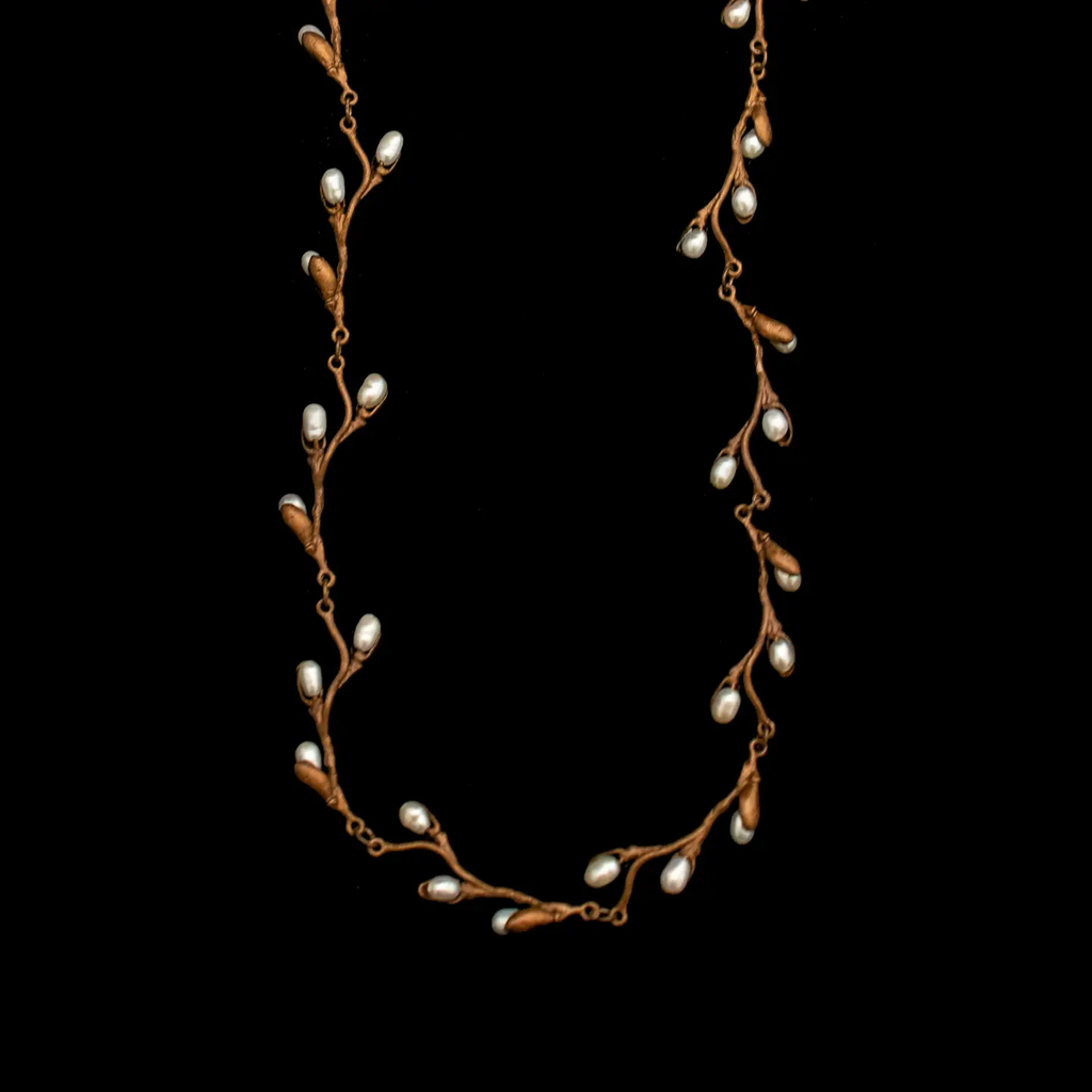 Pussy Willow Delicate 16 Inch Adjustable Necklace by Michael Michaud