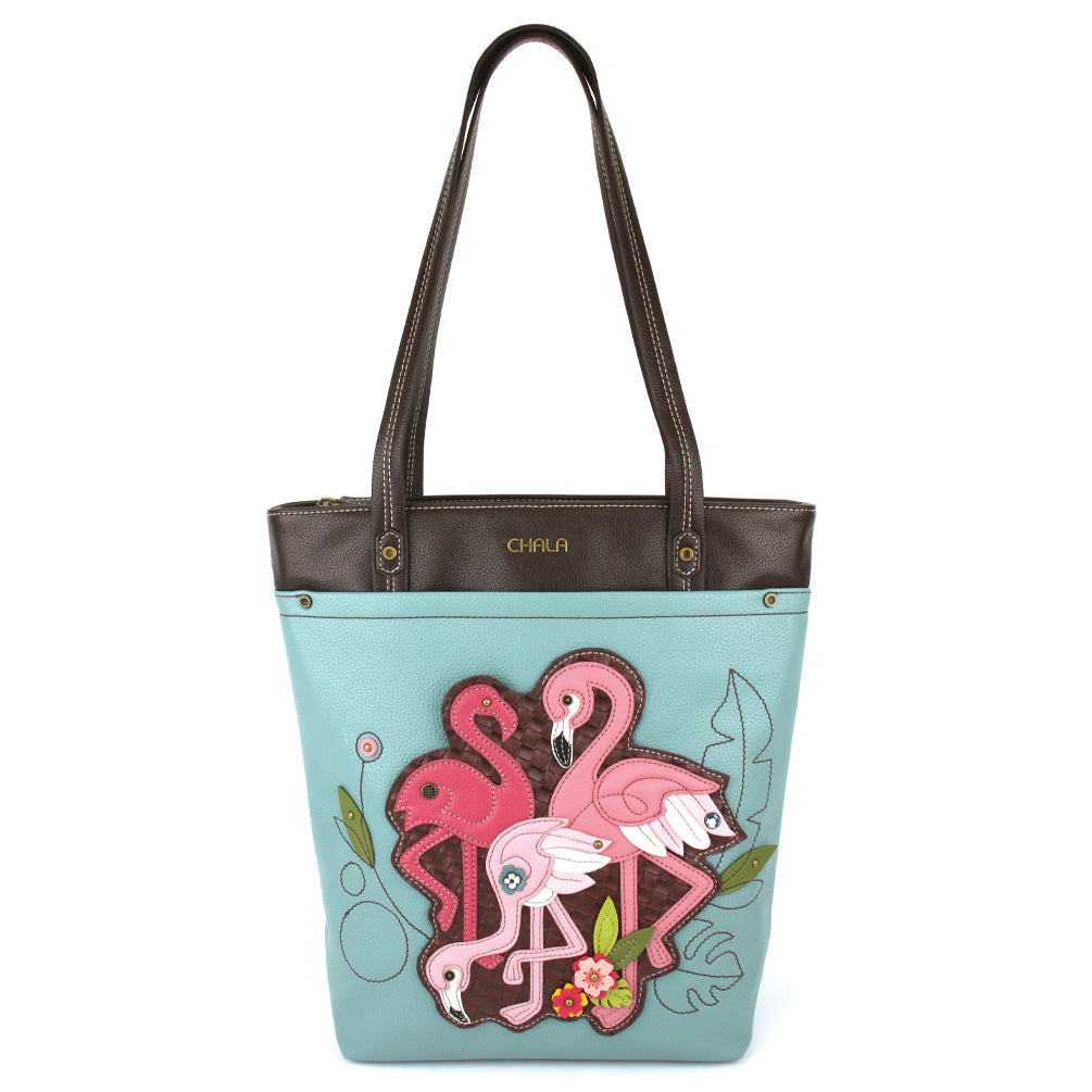 Flamingo Deluxe Everyday Tote in Blue by Chala