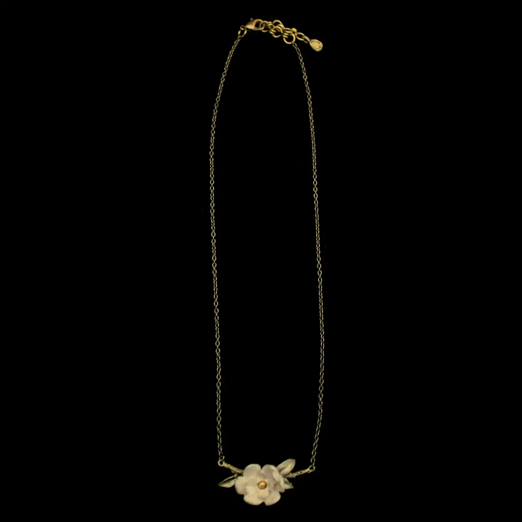 Magnolia 16 Inch Adjustable Branch Pendant Necklace by Michael Michaud