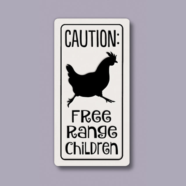 Free Range Children Ceramic Magnet