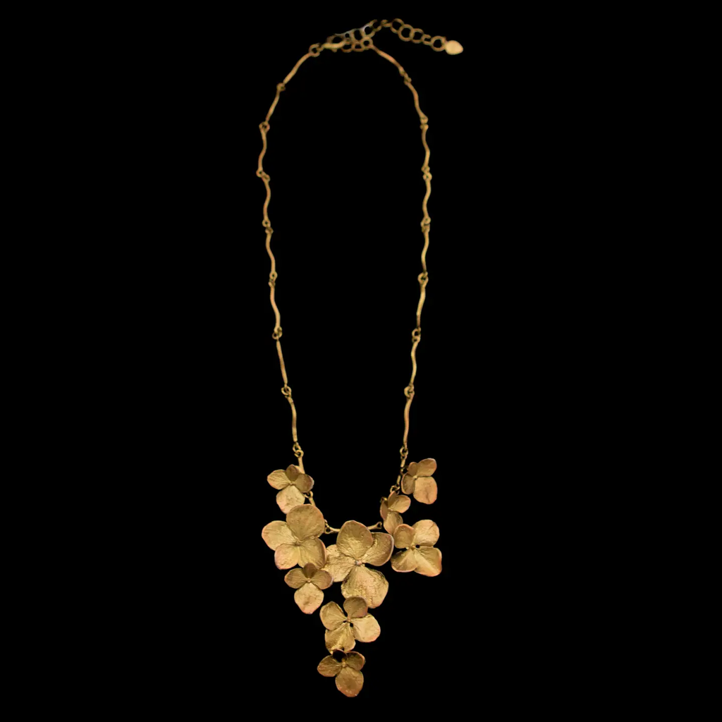 Hydrangea 16 Inch Adjustable Contour Necklace by Michael Michaud