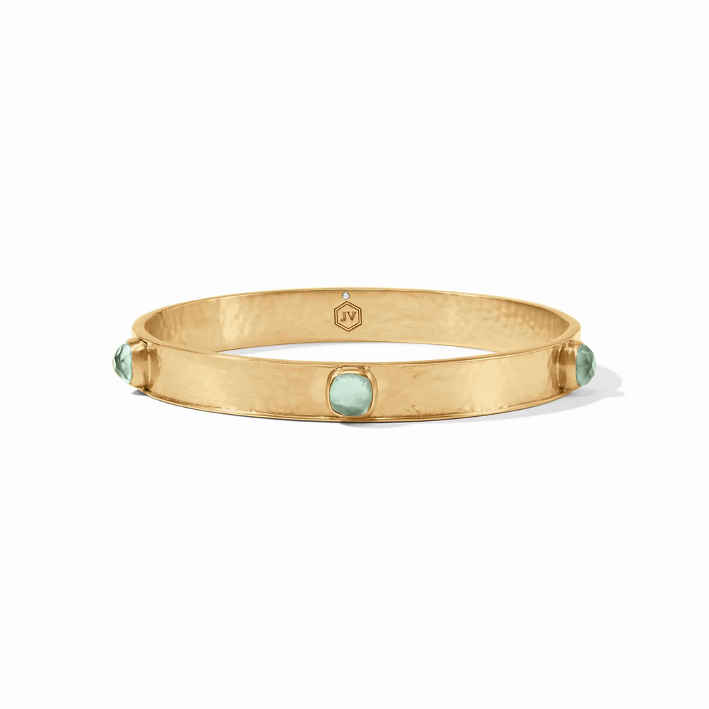 Catalina Stone Iridescent Aquamarine Blue Bangle by Julie Vos