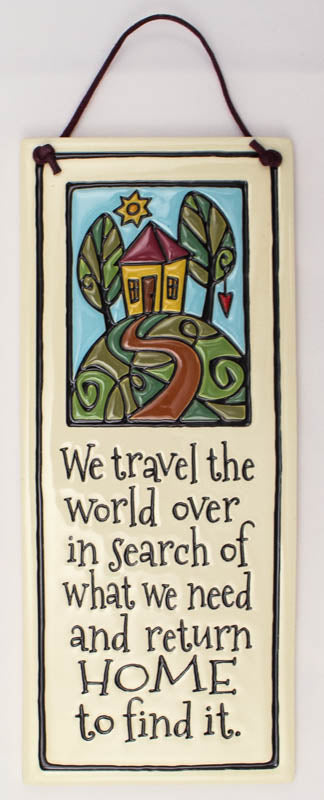 Return Home Large Tall Ceramic Tile