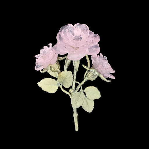 Blushing Rose Statement Brooch by Michael Michaud