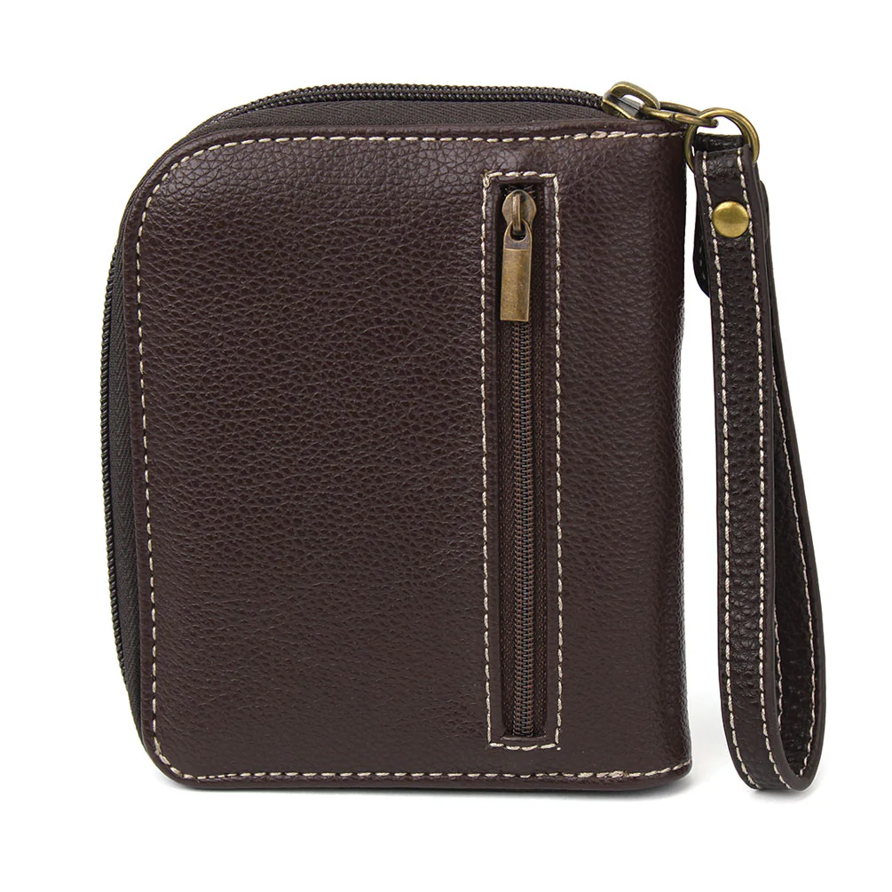 Lion Zip-Around Wallet in Indigo