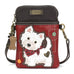 Westie Cellphone Crossbody in Burgundy
