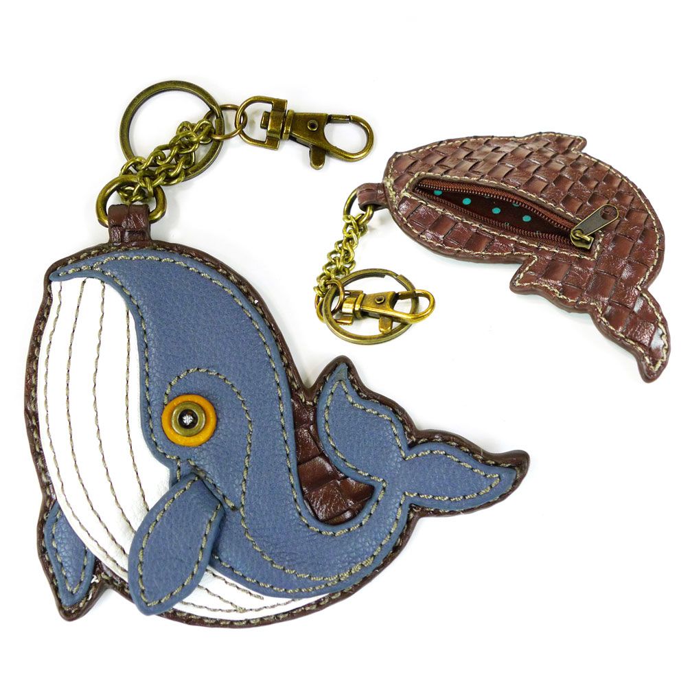 Whale Coin Purse and Key Chain by Chala