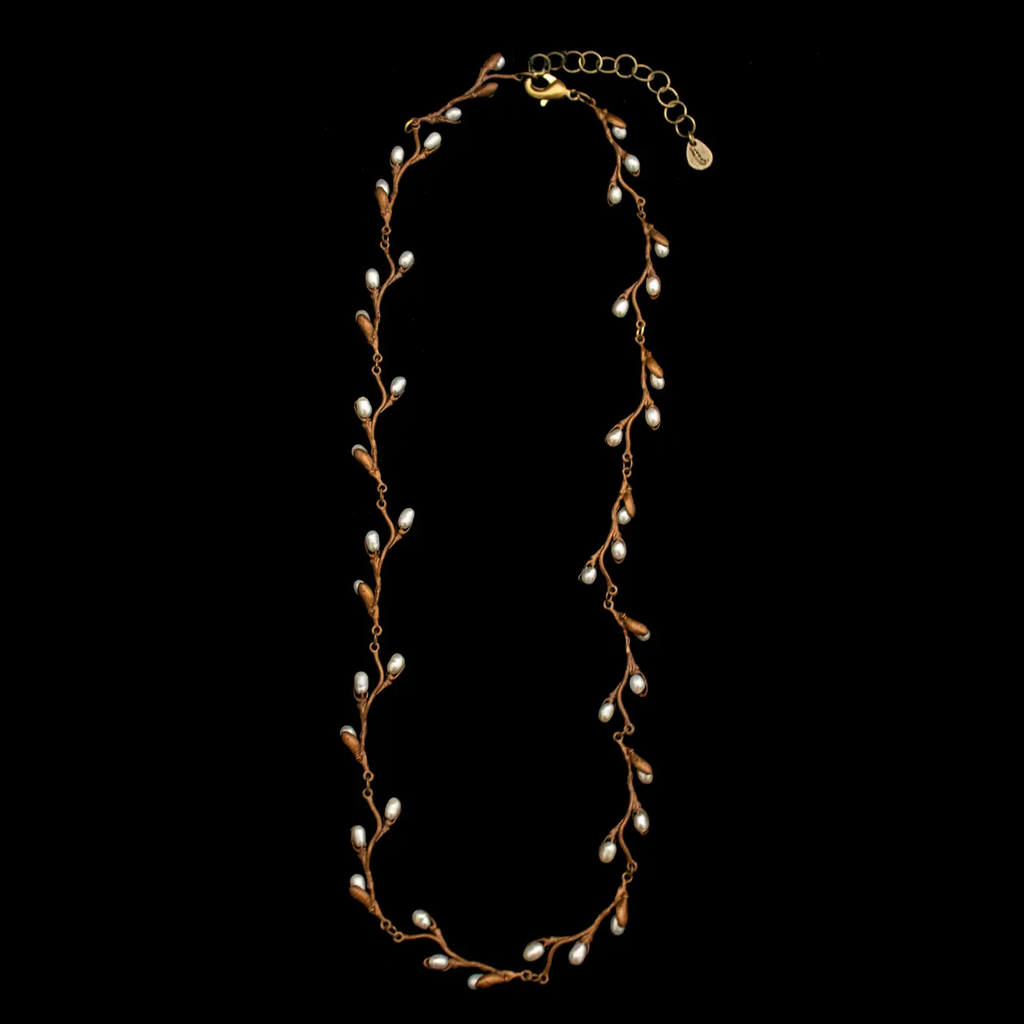 Pussy Willow Delicate 16 Inch Adjustable Necklace by Michael Michaud