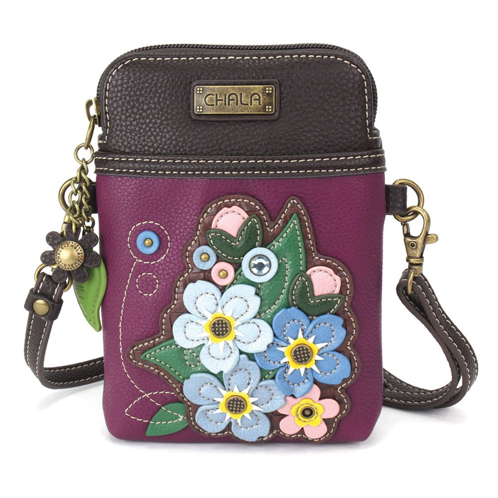 Forget Me Not Cellphone Crossbody in Purple by Chala