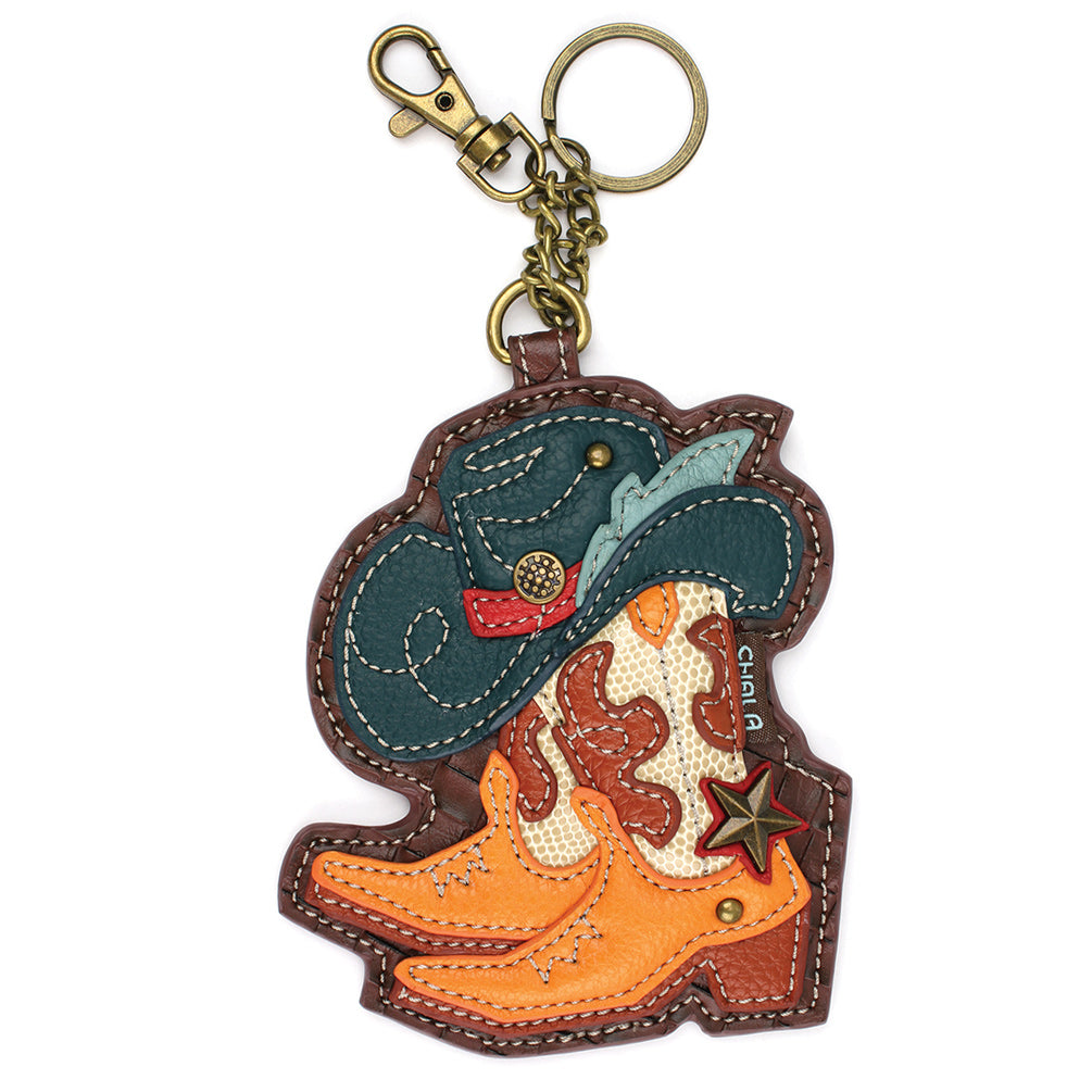 Western Boots Coin Purse and Key Chain by Chala