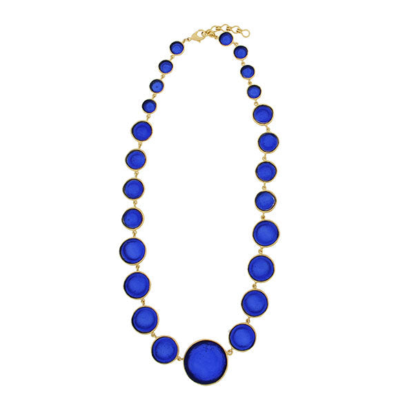 Bubble 16 Inch Adjustable Statement Necklace - Cobalt by Michael Michaud
