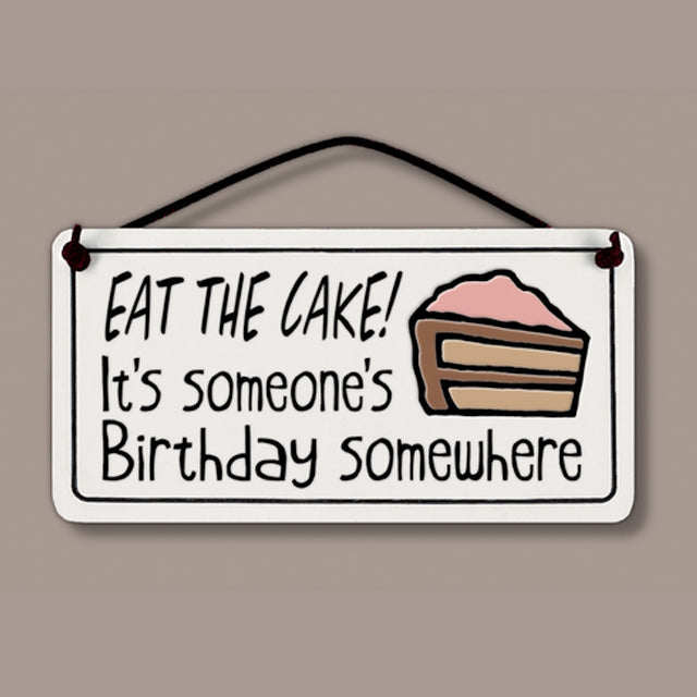 Eat the Cake Chamer Ceramic Tile