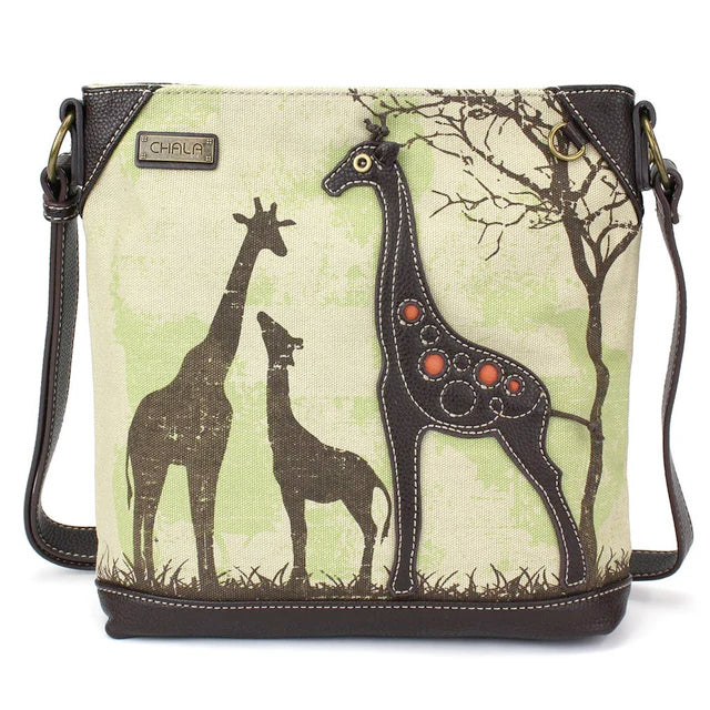 Safari Canvas Crossbody - Giraffe