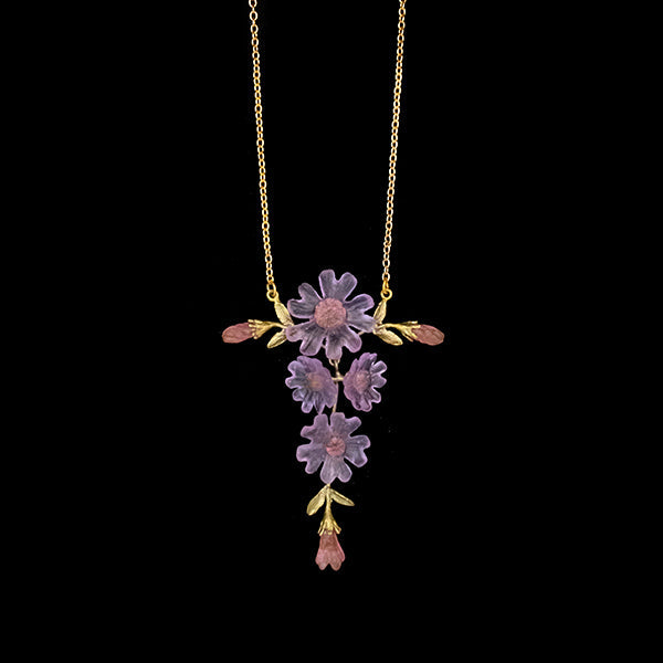 Phlox 16 Inch Adjustable Statement Pendant Necklace by Michael Michaud