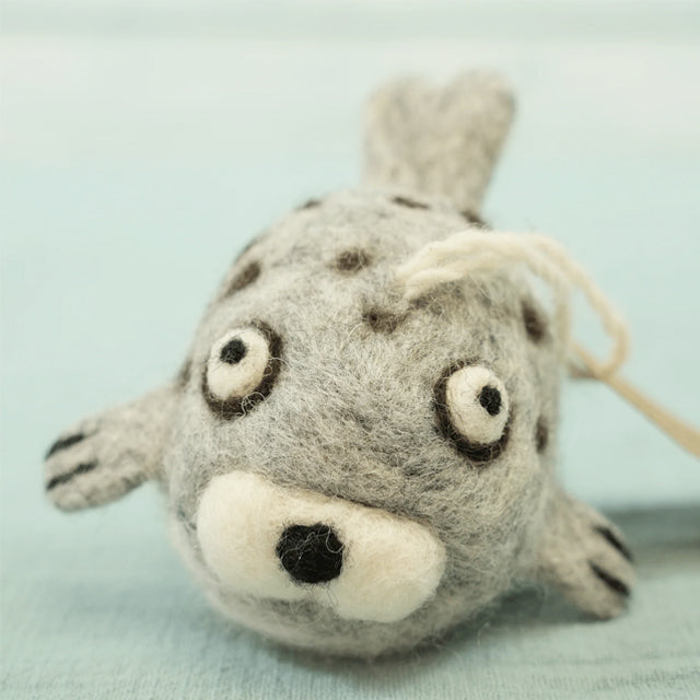 Gray Seal Woolie Ornament