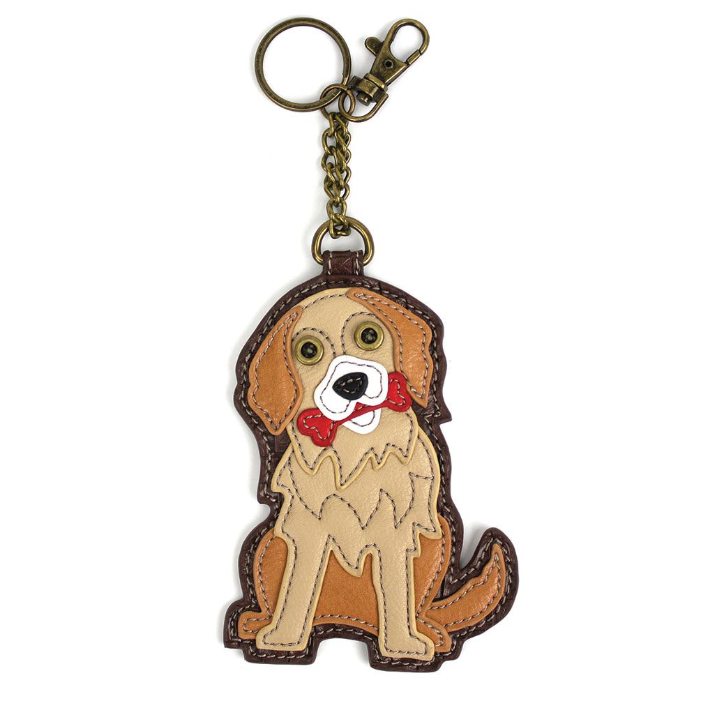 Golden Retriever Coin Purse and Key Chain by Chala