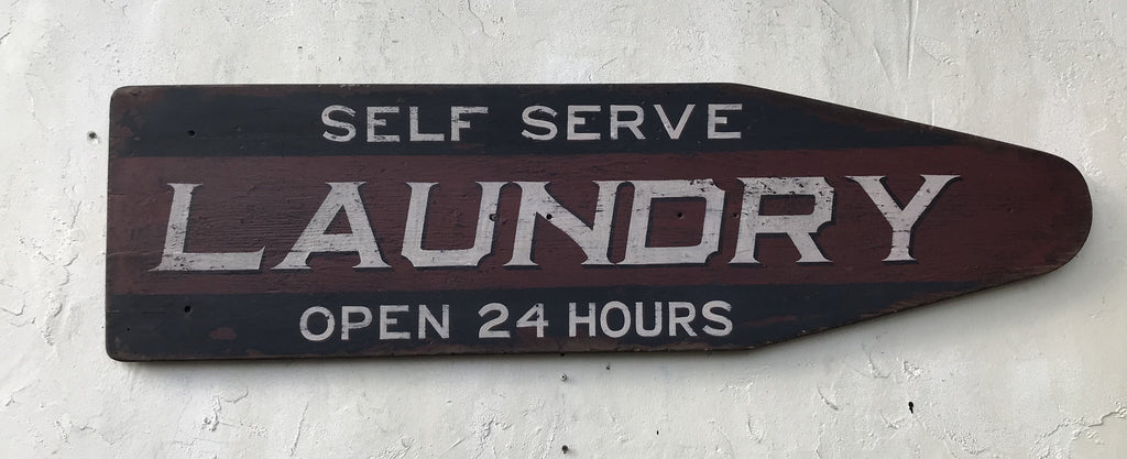 Self Serve Laundry Open 24 Hours (Ironing Board) Americana Art
