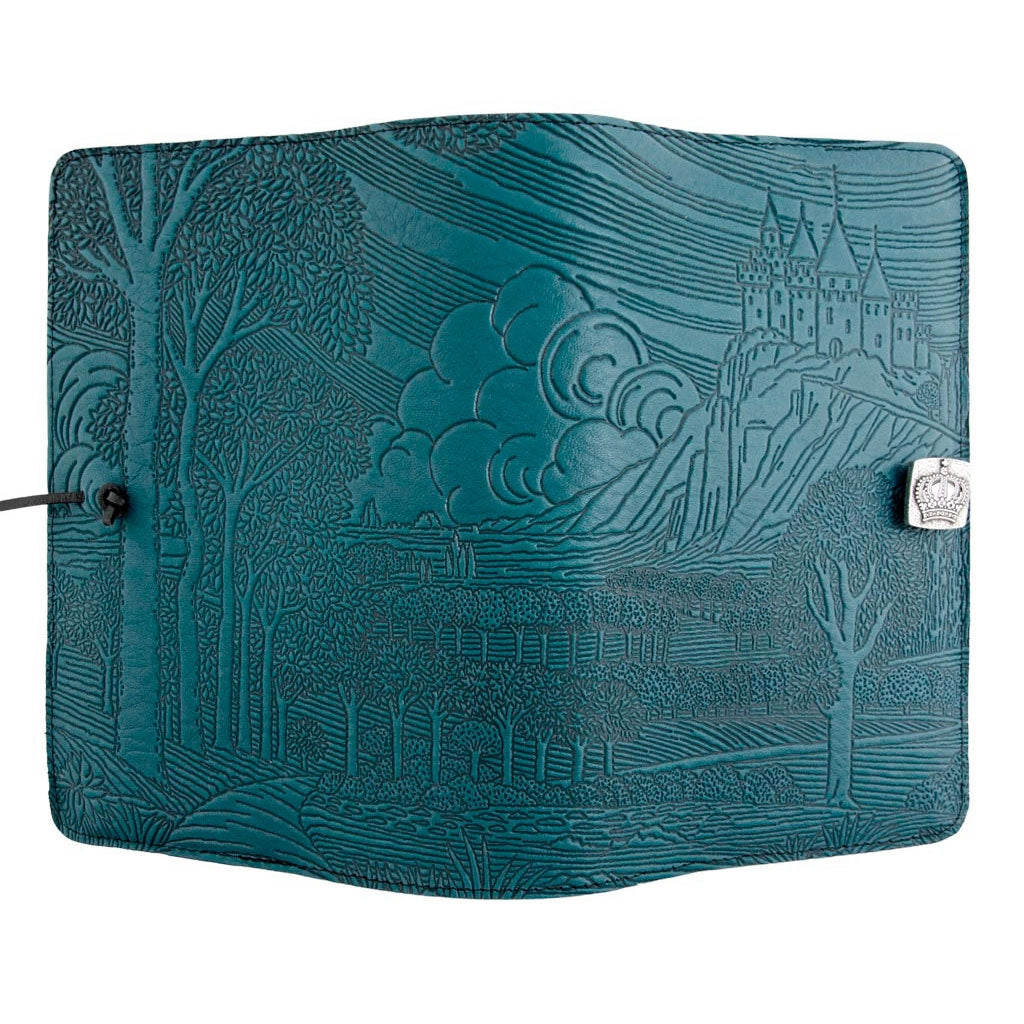 Small Leather Journal - Camelot in Sky Blue