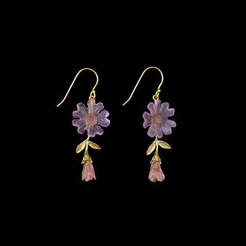Phlox Wire Drop Earrings by Michael Michaud