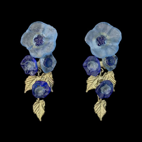 Morning Glory Large Post Earrings by Michael Michaud
