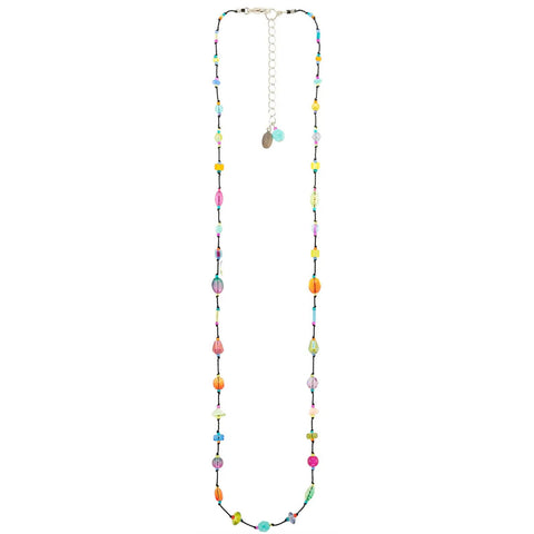 Multi Color Silk Thread (24-26 Inches) Necklace by Firefly Jewelry