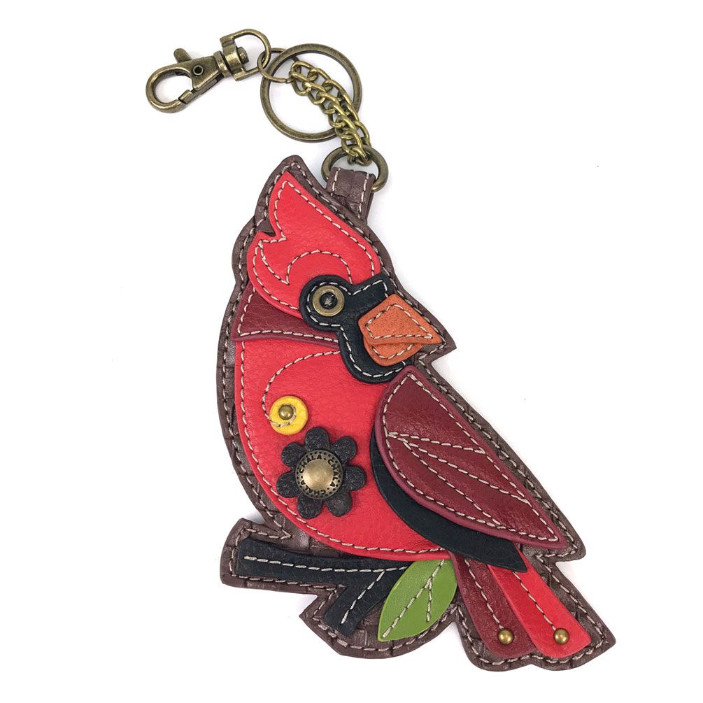 Cardinal Coin Purse and Key Chain by Chala
