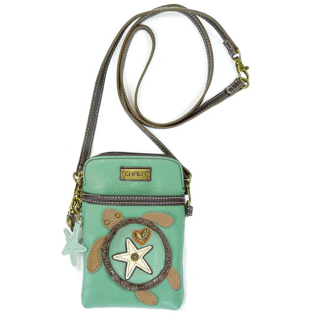 Turtle Cellphone Crossbody in Teal
